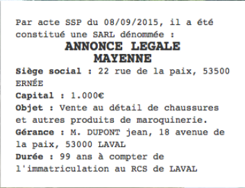 annonce legale mayenne